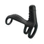 Elish Anillo Vibrador Triple con Funda - Negro