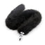 Cola de Zorro con Plug de Metal 75 cm - Negro