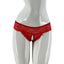 Elisa Pantaleta Abierta de Encaje Rojo