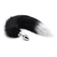 Cola de Zorro con Plug de Metal - Negro 41 cm