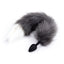 Cola de Zorro con Plug de Silicona - Gris Oscuro 45 cm