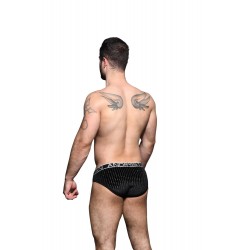 Glam Plush Stripe Brief 92319 2