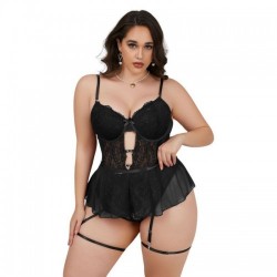 Anette Body de Encaje Negro XL