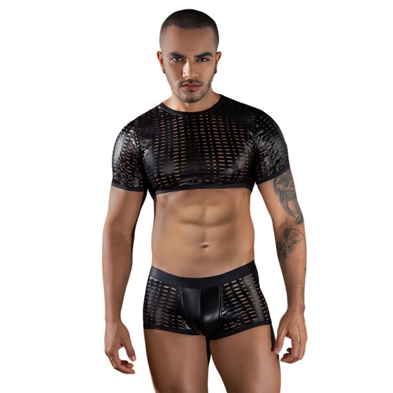 Conjunto Boxer y Top Wetlook 9112