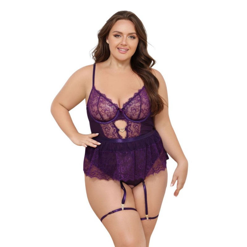 Giselle Body de Encaje Morado XL