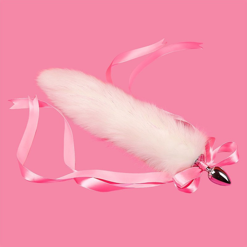 Cola de Zorro con Plug de Metal -...