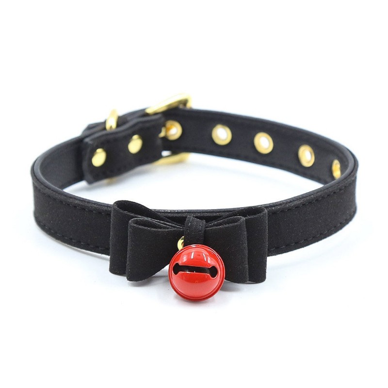 Miss Kitten Collar con Cascabel - Negro