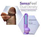 Au Naturel Dildo Doble Densidad 29,2 cm - Chocolate