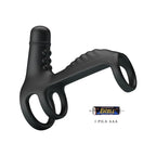 Elish Anillo Vibrador Triple con Funda - Negro