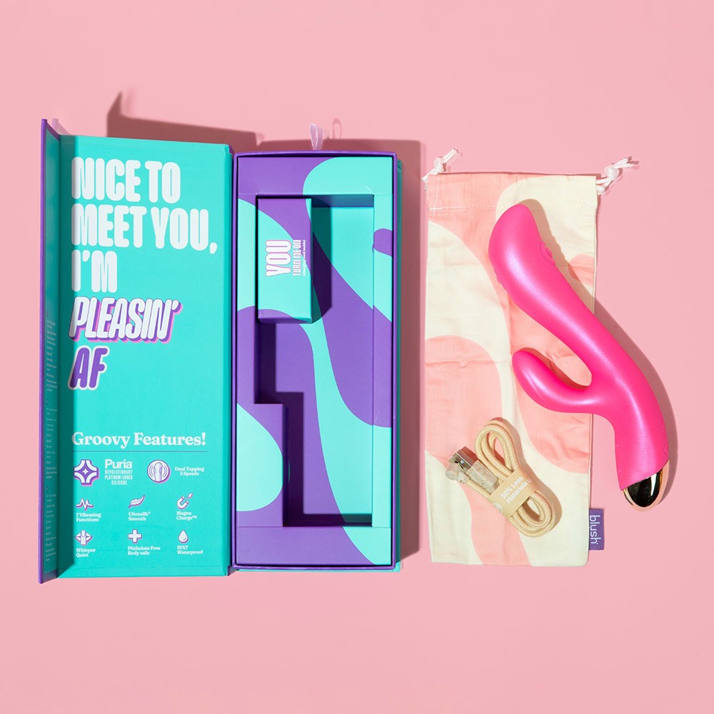 Aria Pleasin' Vibrador Dual Con Pulsador - Fucsia