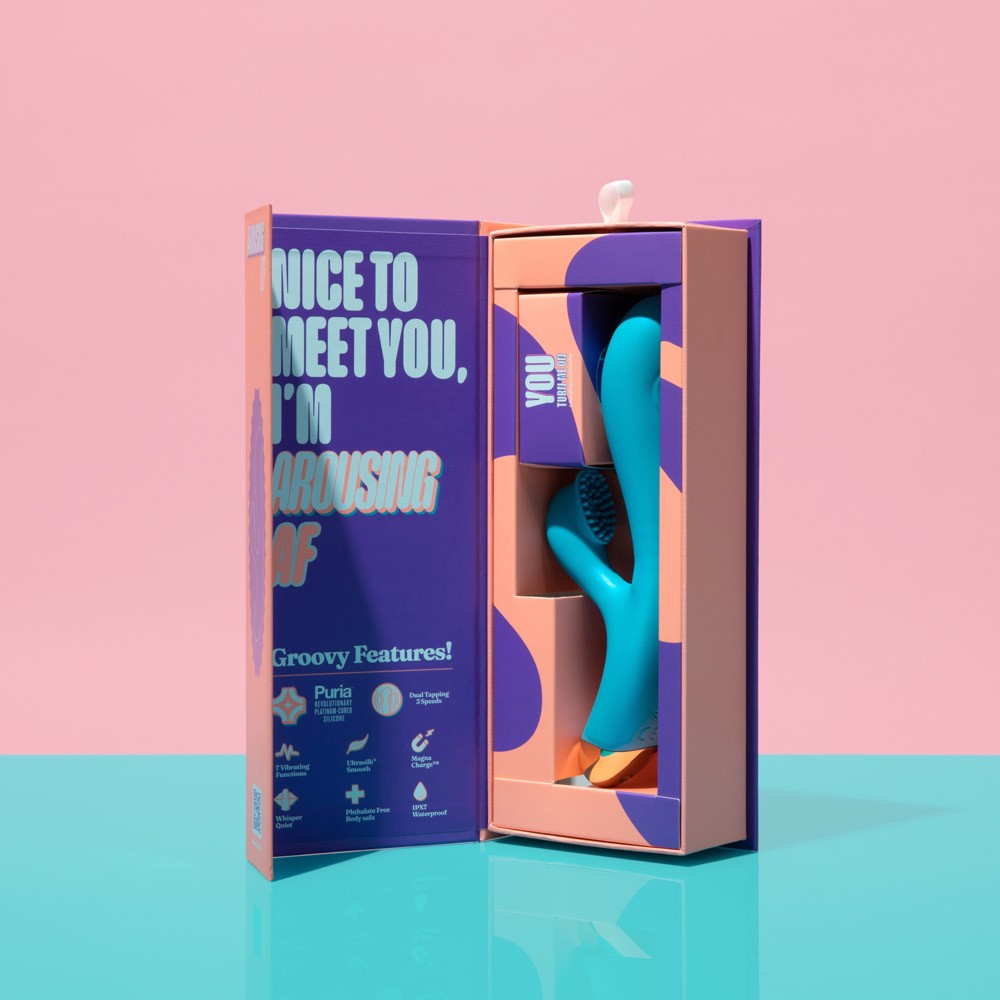 Aria Arousing Vibrador Dual Con Pulsador - Azul