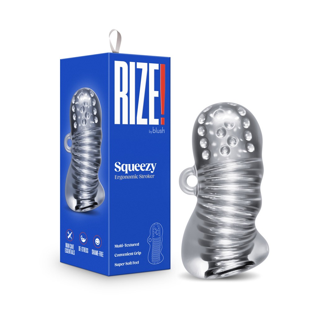 Squeezy Masturbador Transparente Texturizado