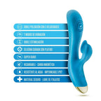 Aria Arousing Vibrador Dual Con Pulsador - Azul