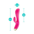 Aria Pleasin' Vibrador Dual Con Pulsador - Fucsia
