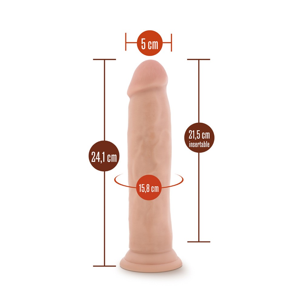 Dr. Skin Plus Dildo Articulado Triple Densidad 24,1 cm - Vainilla