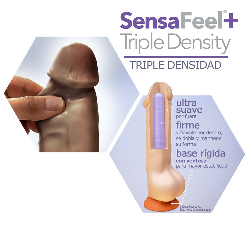 Dr. Skin Plus Dildo Articulado Triple Densidad 24,1 cm - Chocolate