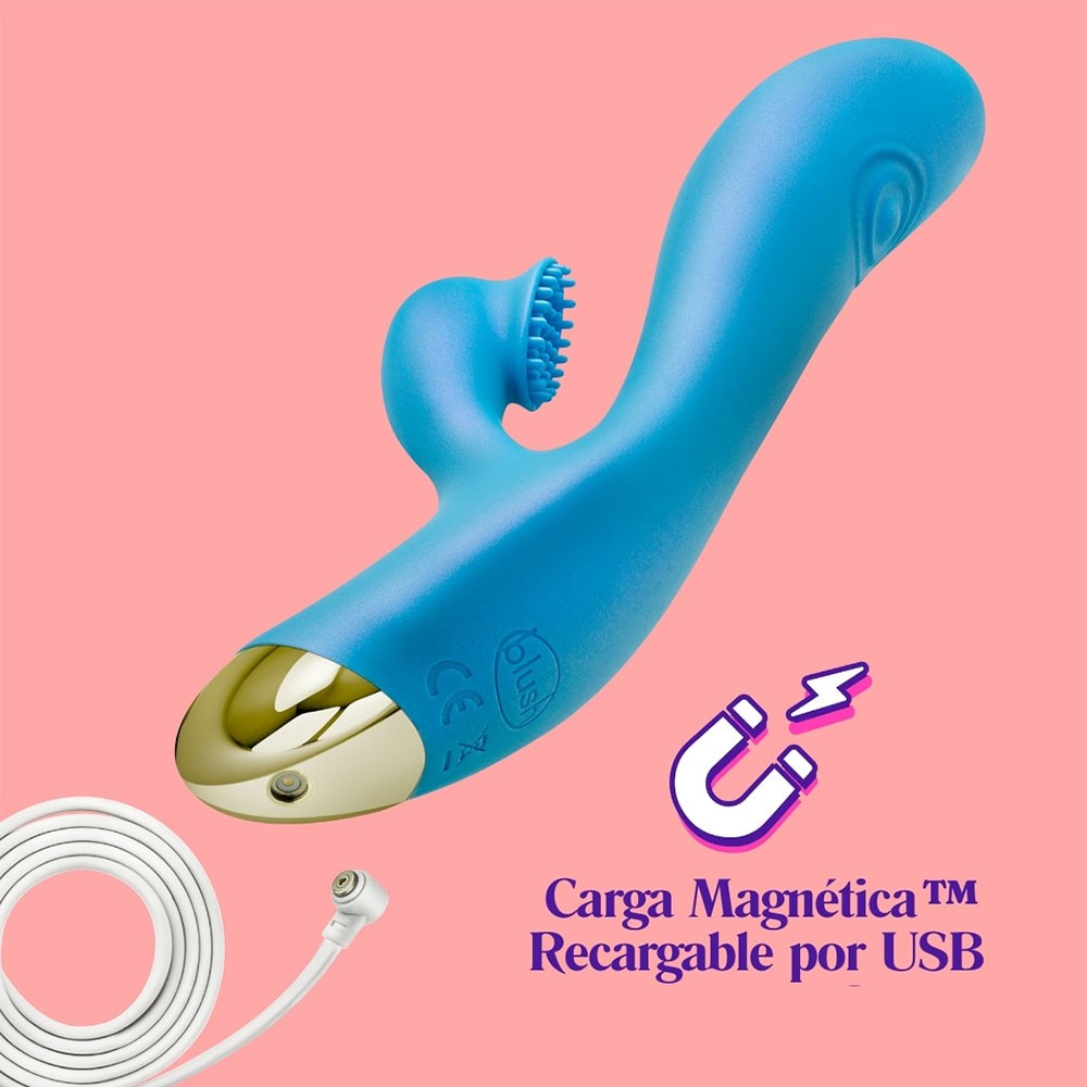 Aria Arousing Vibrador Dual Con Pulsador - Azul