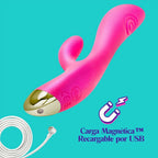 Aria Pleasin' Vibrador Dual Con Pulsador - Fucsia