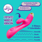 Aria Pleasin' Vibrador Dual Con Pulsador - Fucsia