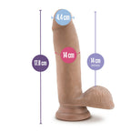Au Naturel Dildo Doble Densidad 17,8 cm - Moca