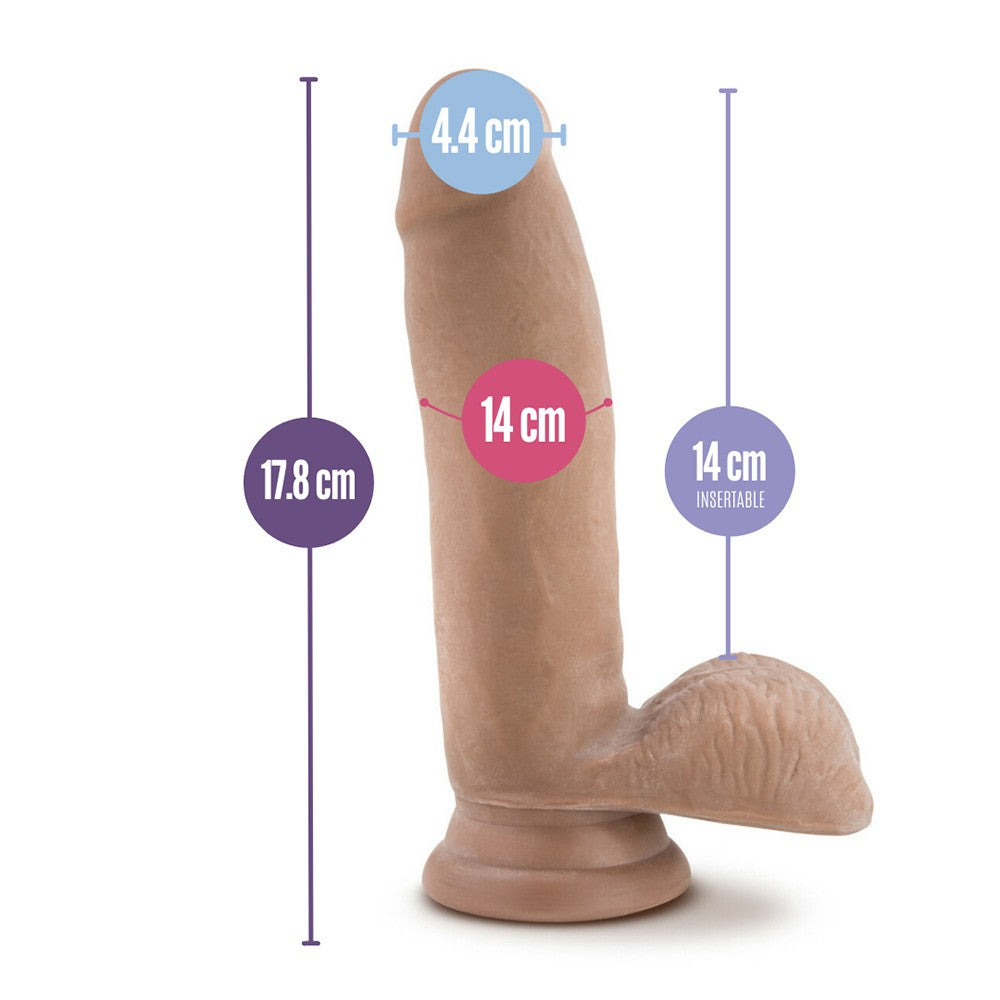 Au Naturel Dildo Doble Densidad 17,8 cm - Moca