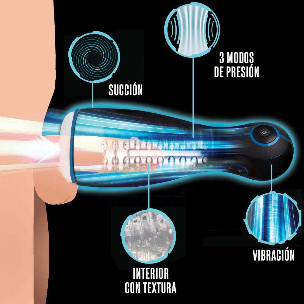 Milker Extreme Masturbador Recargable Triple Acción