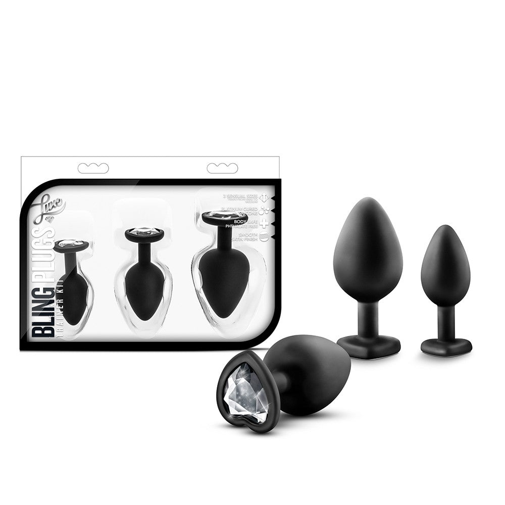 Bling Plugs Kit Entrenamiento Anal - Joyas Blanca