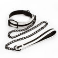GLO Bondage Collar con Cadena Fluorescente