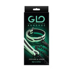 GLO Bondage Collar con Cadena Fluorescente