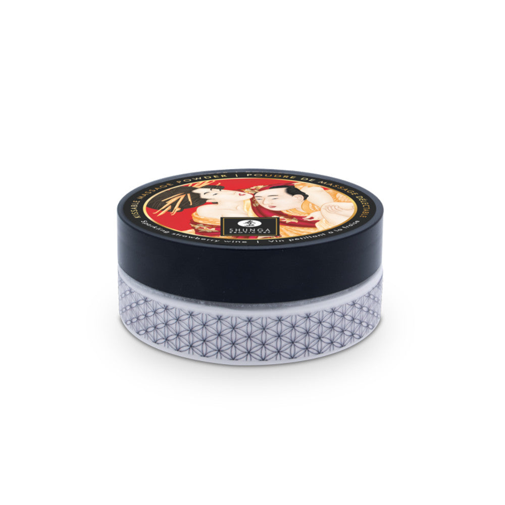 Polvo Corporal Comestible para Masaje - Frutillas con Champaña