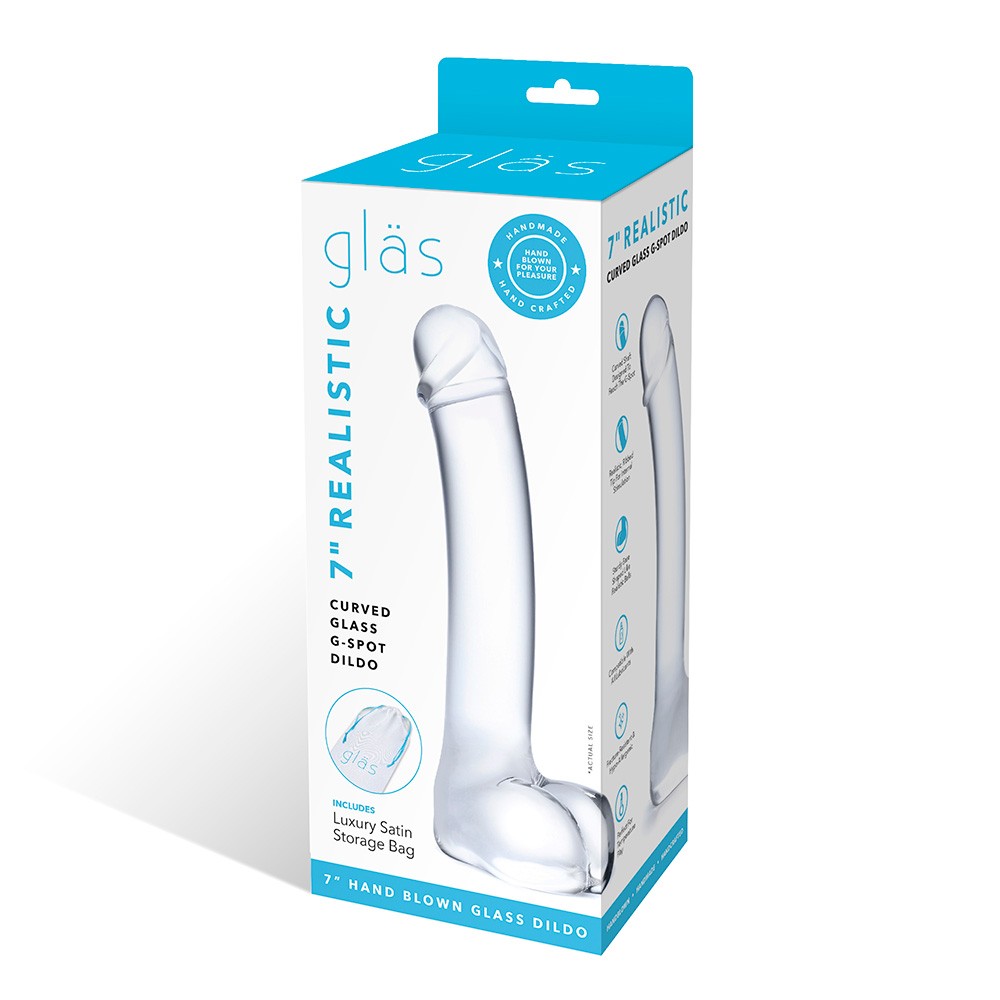 Glas Dildo Realista de Vidrio