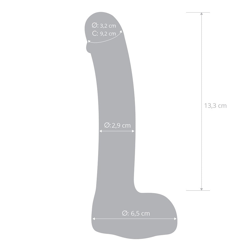 Glas Dildo Realista de Vidrio