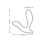 Vector Vibrador Prostatico con APP - Gris