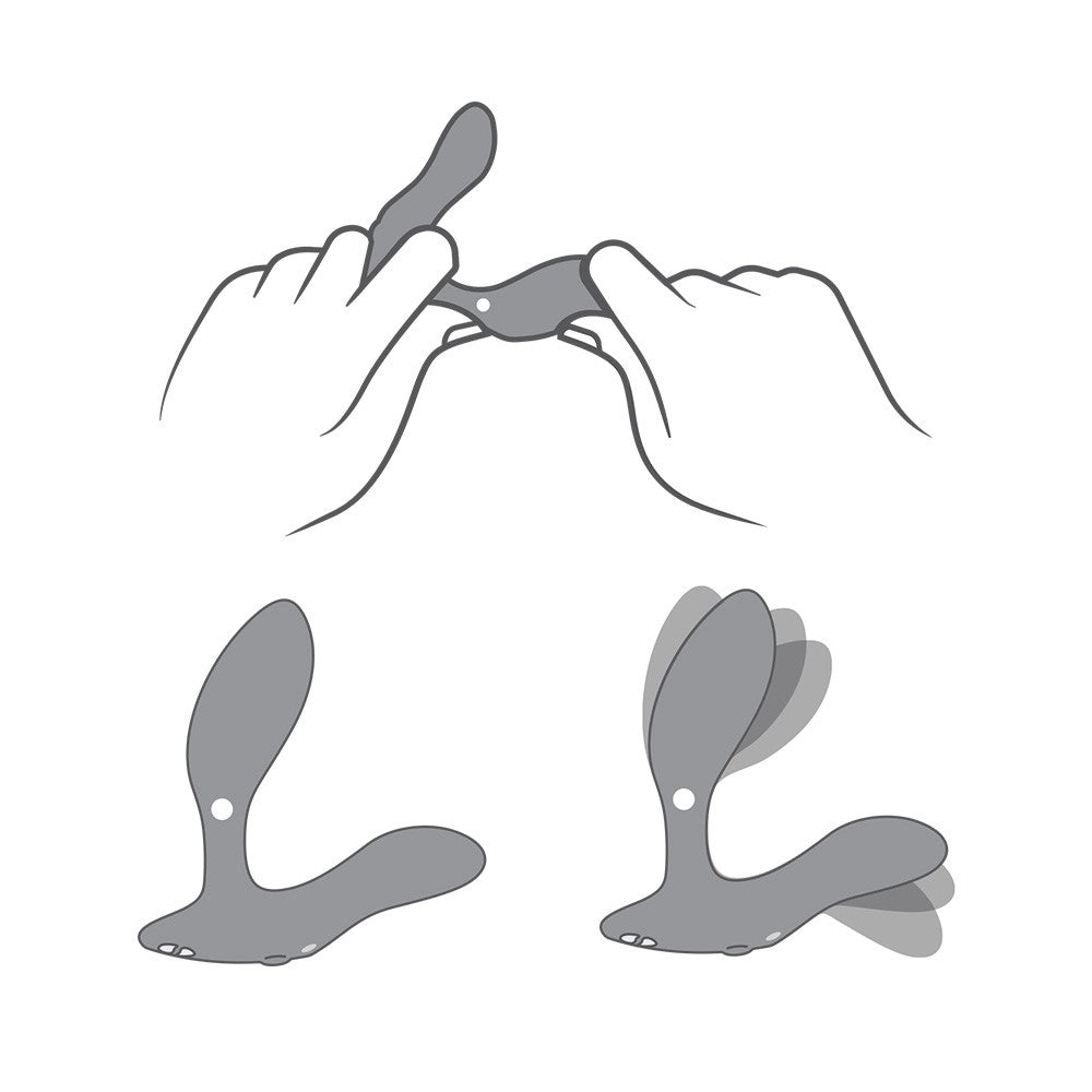 Vector Vibrador Prostatico con APP - Gris