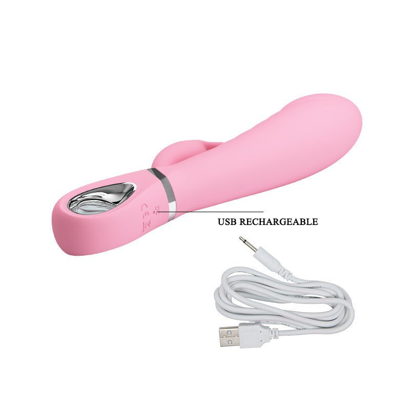 Prescott Vibrador Doble Silicona Extra Suave - Rosa