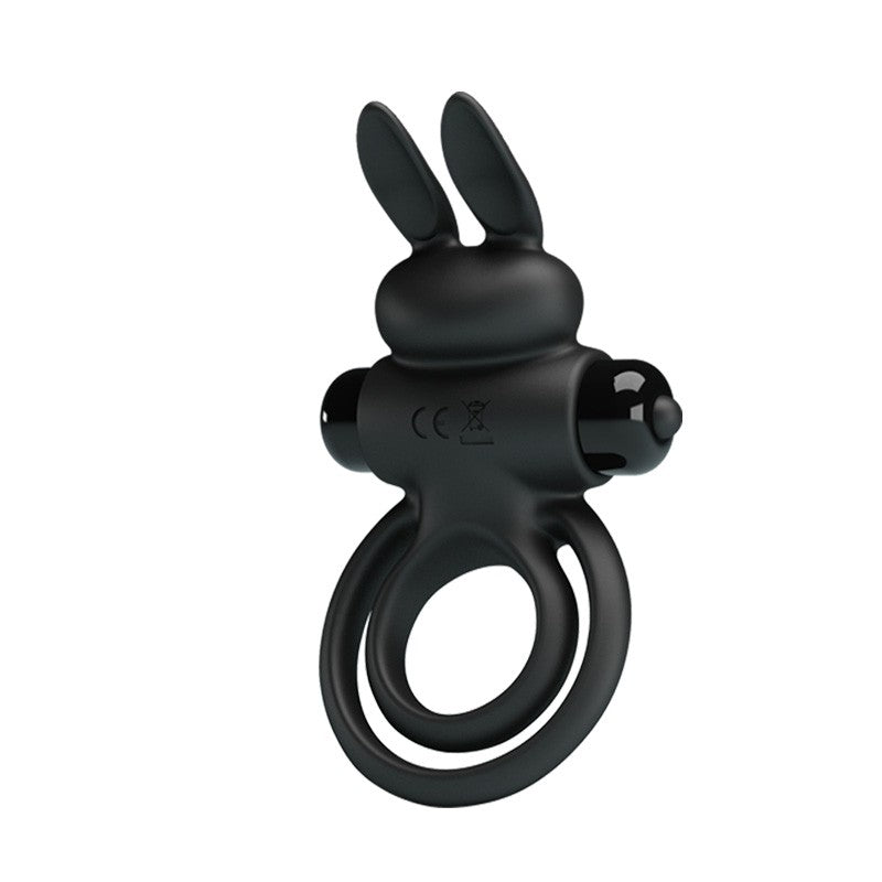 Darey Anillo Conejito Vibrador Doble - Negro Imagen principal del producto
