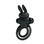 Darey Anillo Conejito Vibrador Doble - Negro