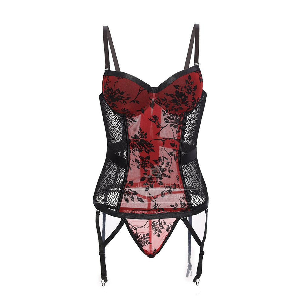 Bustier de Encaje con Medias 7031