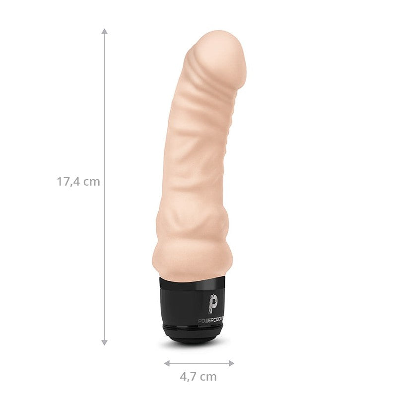 Power Cock Vibrador Realista Recargable - Vainilla