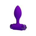 Vibra Butt Plug Anal con Vibración - Morado