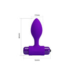 Vibra Butt Plug Anal con Vibración - Morado