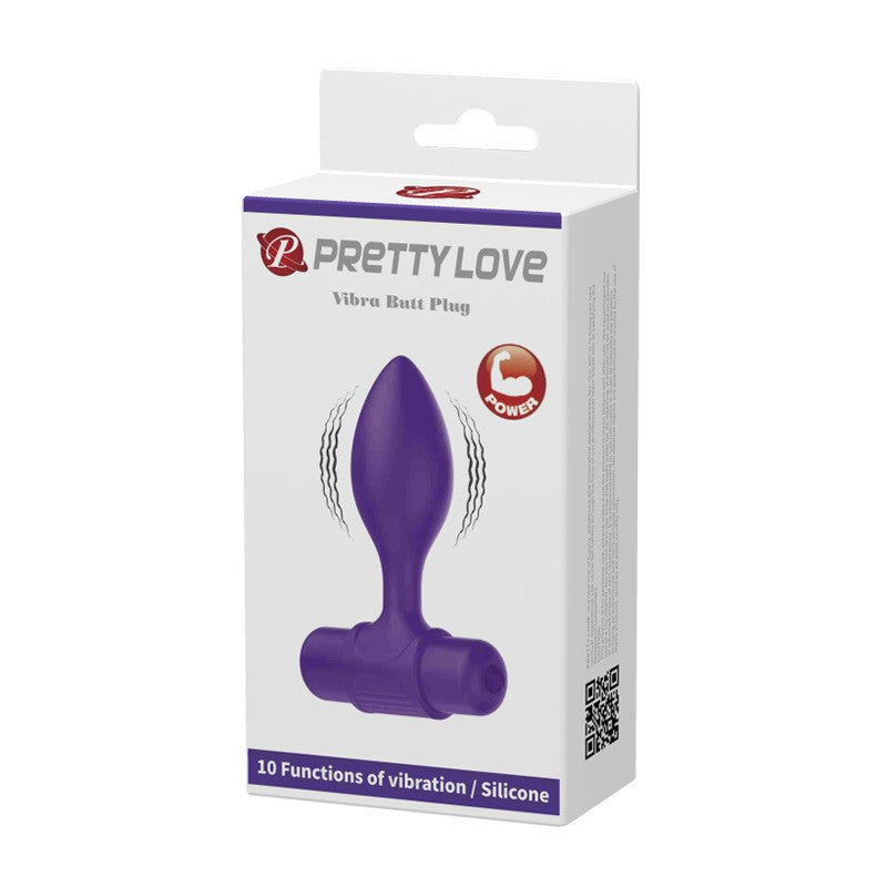 Vibra Butt Plug Anal con Vibración - Morado
