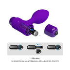 Vibra Butt Plug Anal con Vibración - Morado