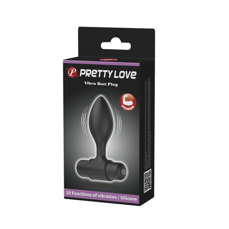 Vibra Butt Plug Anal con Vibración - Negro
