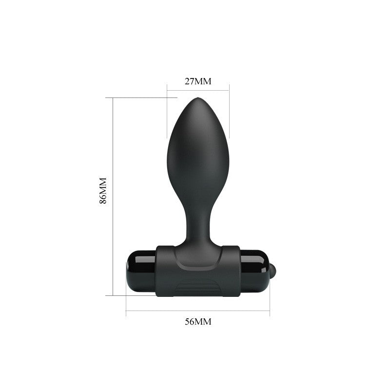 Vibra Butt Plug Anal con Vibración - Negro