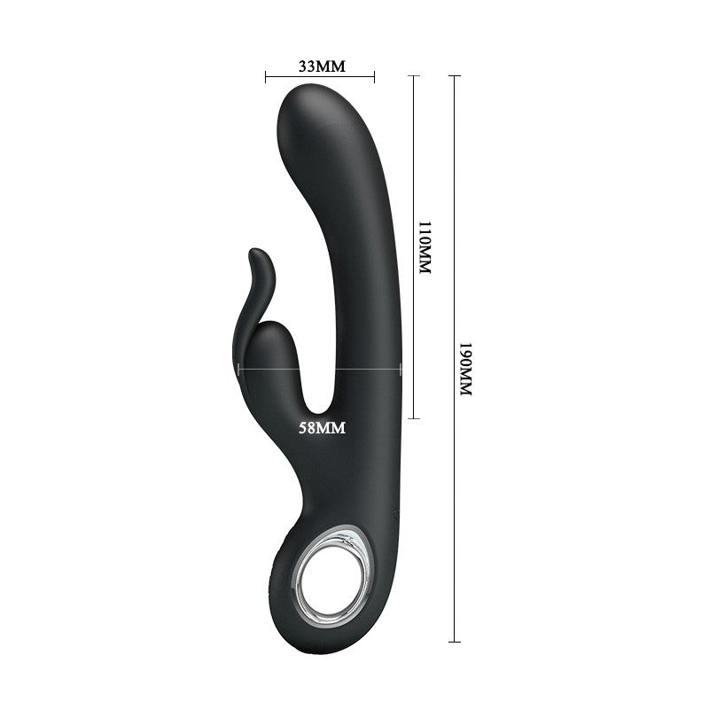 Carina Vibrador Doble Recargable - Negro