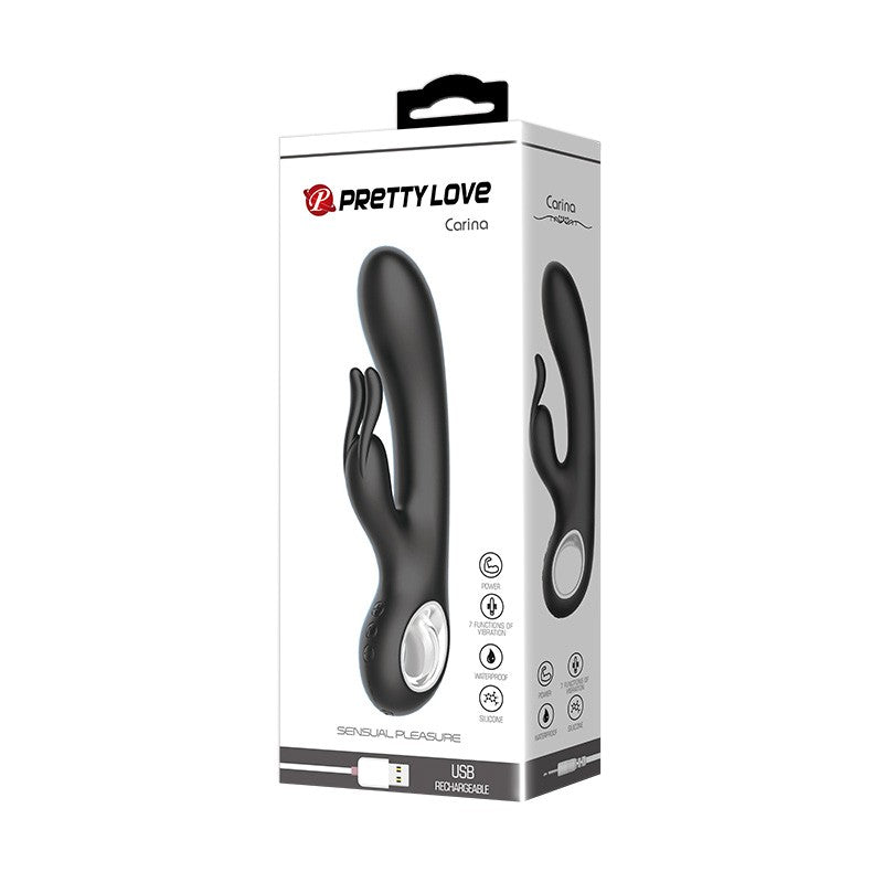 Carina Vibrador Doble Recargable - Negro