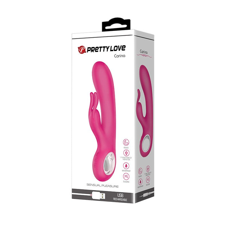 Carina Vibrador Doble Recargable - Rosa