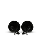 Noir Pinzas Pom Pom Ajustables
