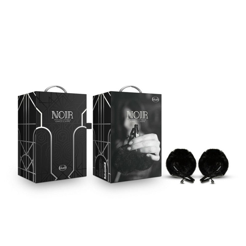 Noir Pinzas Pom Pom Ajustables